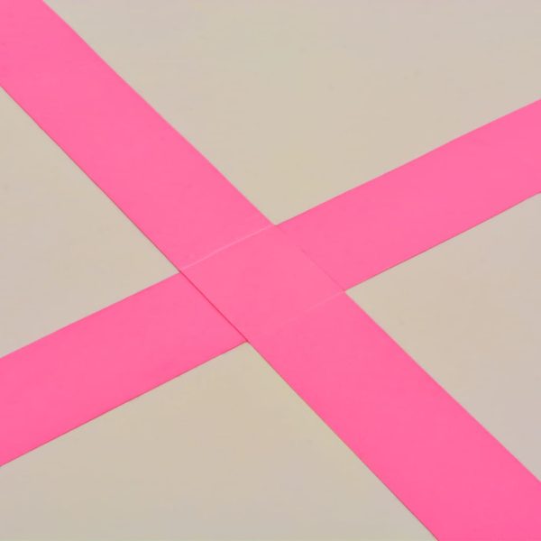 Colchão de ginástica insuflável c/ bomba 400x100x10 cm PVC rosa - Image 11