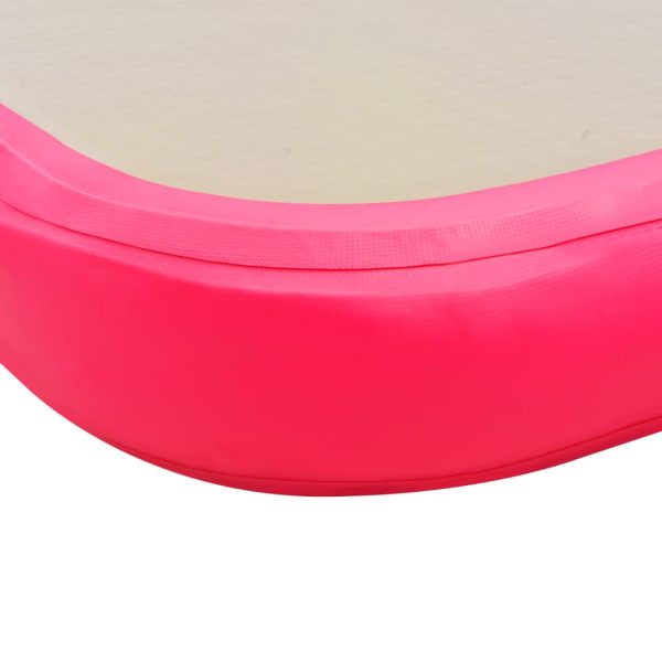 Colchão de ginástica insuflável c/ bomba 400x100x10 cm PVC rosa - Image 10