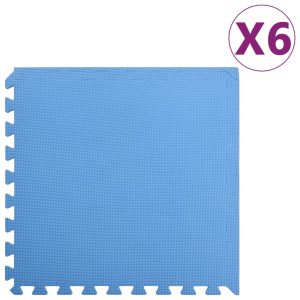 Tapetes de chão 6 pcs 2,16 ㎡ espuma de EVA azul