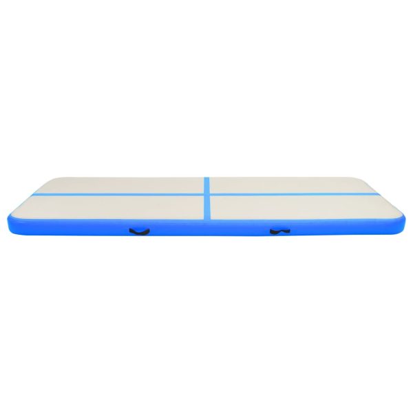 Colchão de ginástica insuflável c/ bomba 300x100x15 cm PVC azul - Image 3