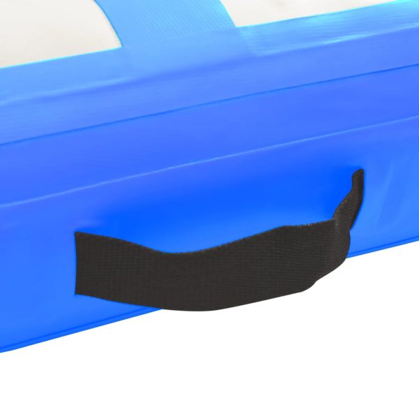 Colchão de ginástica insuflável c/ bomba 300x100x15 cm PVC azul - Image 5