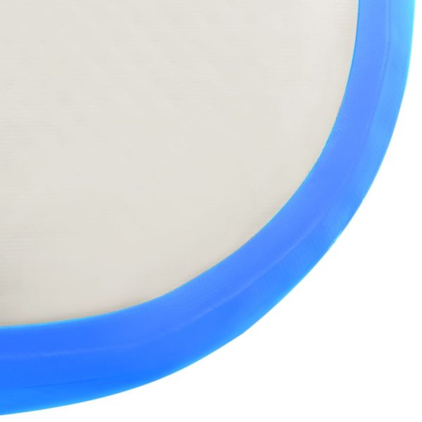 Colchão de ginástica insuflável c/ bomba 300x100x15 cm PVC azul - Image 10