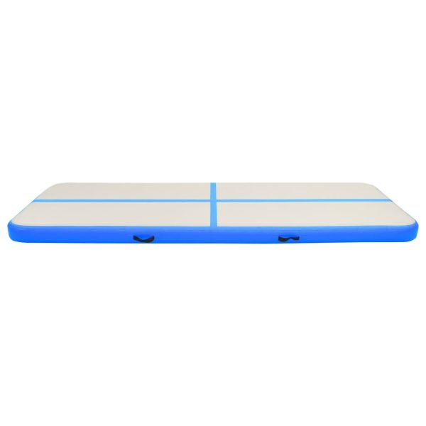 Colchão de ginástica insuflável c/ bomba 500x100x15 cm PVC azul - Image 3