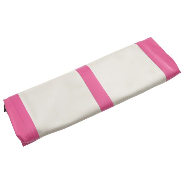 Colchão de ginástica insuflável c/ bomba 800x100x15 cm PVC rosa - Image 11