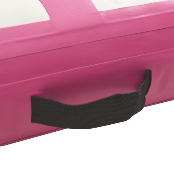 Colchão de ginástica insuflável c/ bomba 800x100x15 cm PVC rosa - Image 5