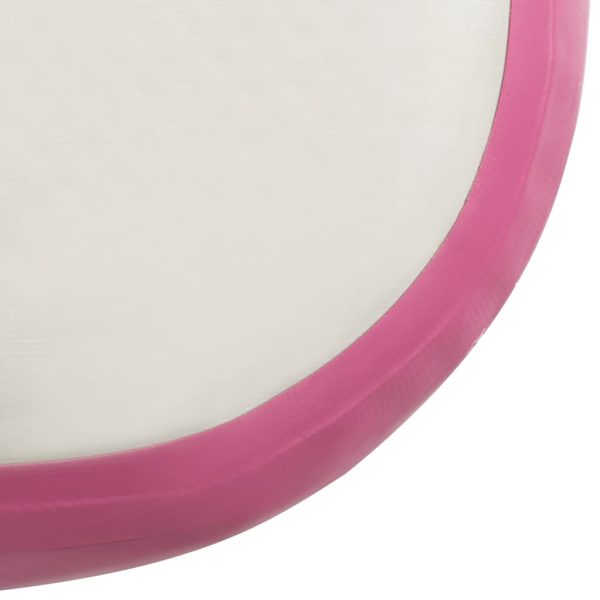 Colchão de ginástica insuflável c/ bomba 800x100x15 cm PVC rosa - Image 9