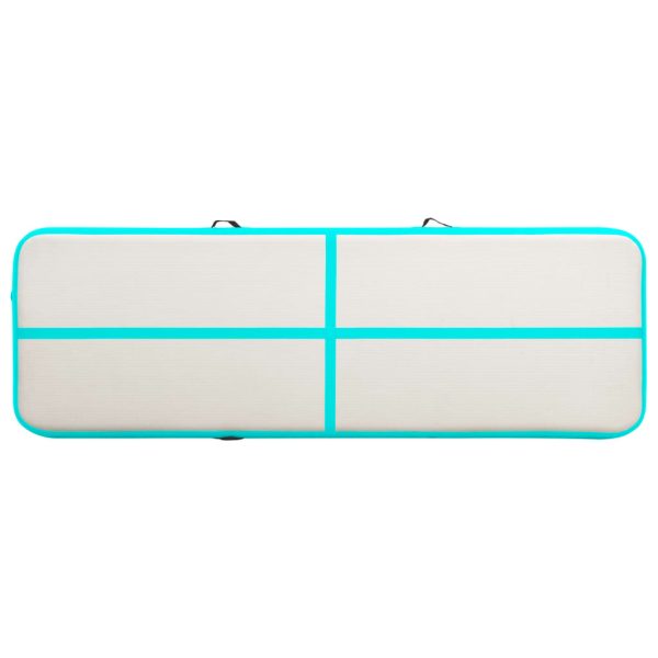 Colchão de ginástica insuflável c/ bomba 300x100x20cm PVC verde - Image 4