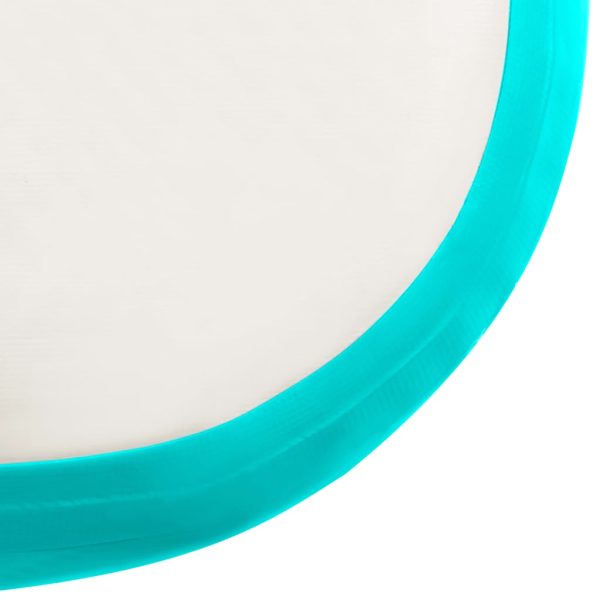 Colchão de ginástica insuflável c/ bomba 300x100x20cm PVC verde - Image 9