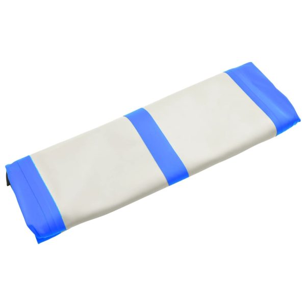 Colchão de ginástica insuflável c/ bomba 800x100x20 cm PVC azul - Image 11