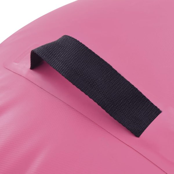 Rolo de ginástica/yoga insuflável com bomba 120x75 cm PVC rosa - Image 6