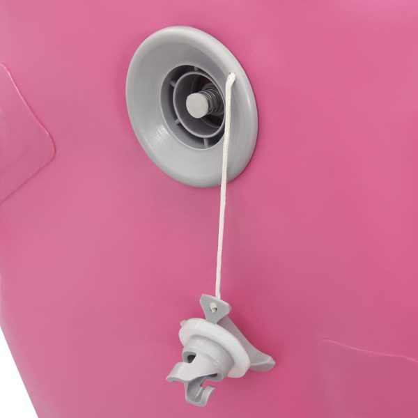 Rolo de ginástica/yoga insuflável com bomba 120x75 cm PVC rosa - Image 8