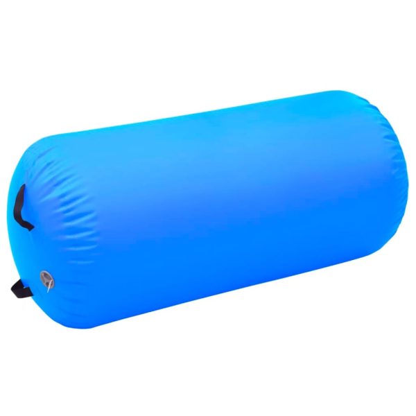 Rolo de ginástica/yoga insuflável com bomba 120x75 cm PVC azul - Image 2