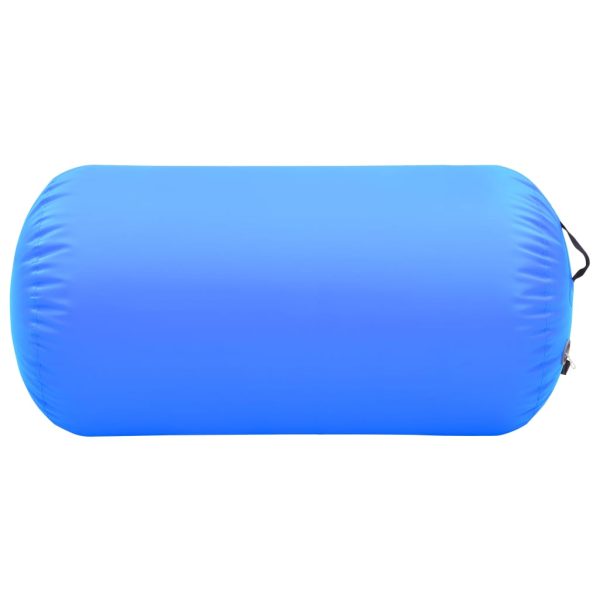 Rolo de ginástica/yoga insuflável com bomba 120x75 cm PVC azul - Image 3