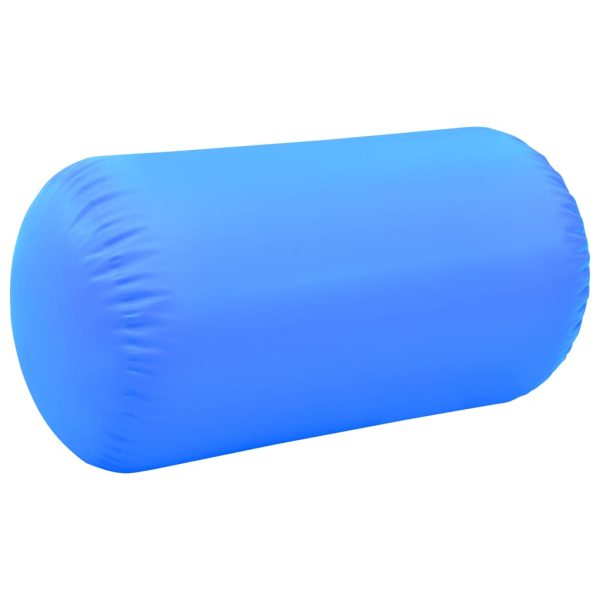 Rolo de ginástica/yoga insuflável com bomba 120x75 cm PVC azul - Image 5