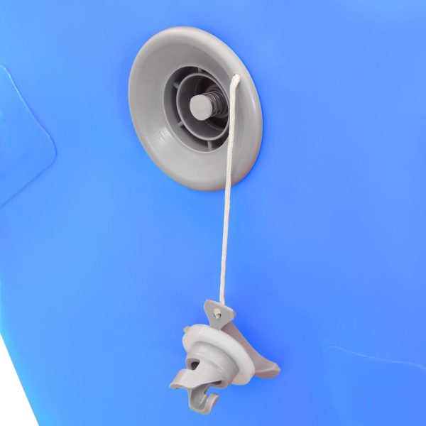 Rolo de ginástica/yoga insuflável com bomba 120x75 cm PVC azul - Image 8