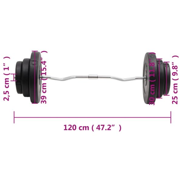 Barra curl com discos 60 kg - Image 6