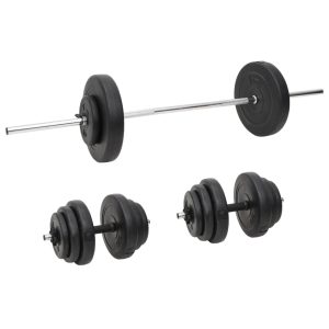 Barras e halteres com discos 60 Kg