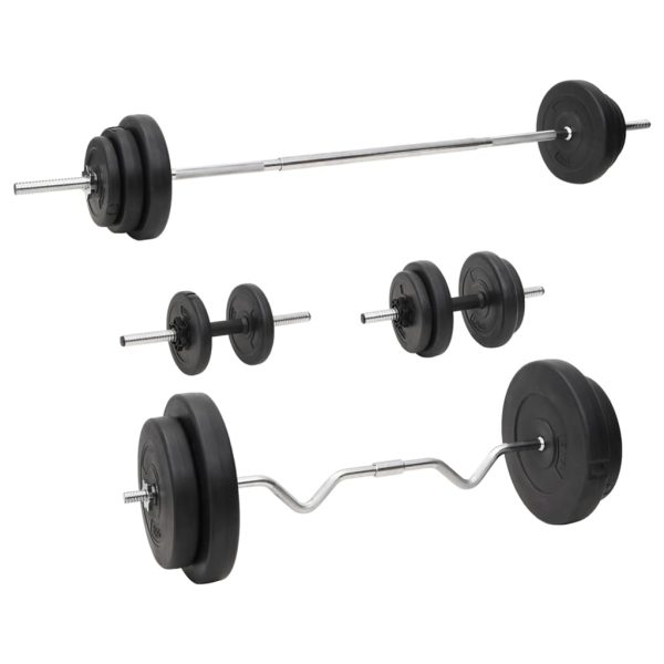 Conjunto de barras e halteres com discos 90 Kg