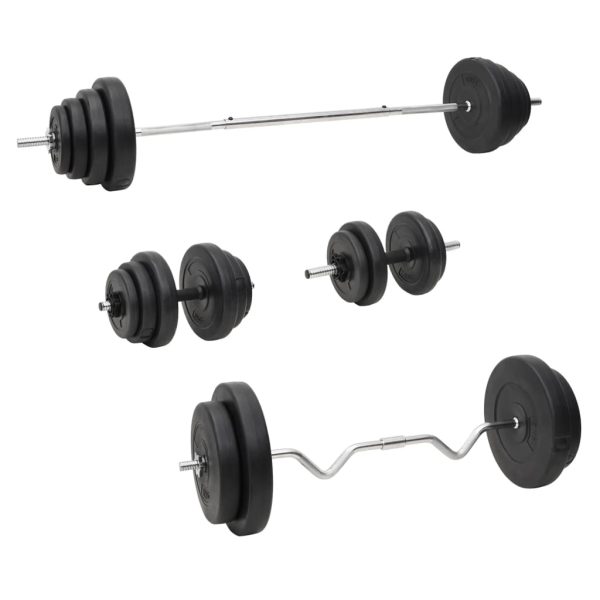 Conjunto de barras e halteres com discos 120 Kg