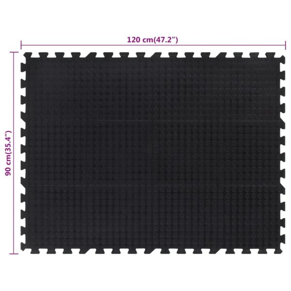 Ladrilho de borracha 12 mm 90x120 cm preto - Image 7