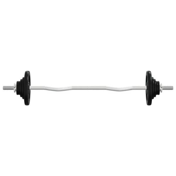 Conjunto de barra com discos 30 kg ferro fundido/aço cromado - Image 4