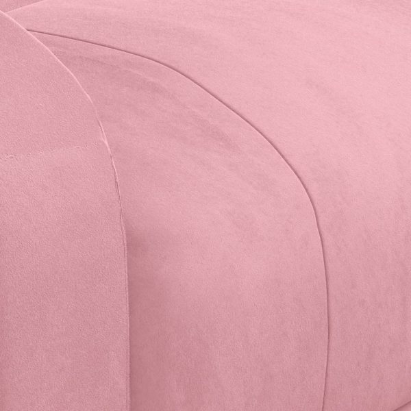Poltrona de massagens reclinável veludo rosa - Image 7