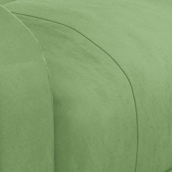 Poltrona de massagens elétrica reclinável veludo verde-claro - Image 8