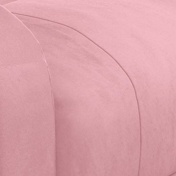 Poltrona de massagens elétrica reclinável veludo rosa - Image 8