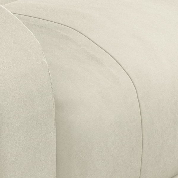 Poltrona de massagens elétrica reclinável veludo cor creme - Image 8
