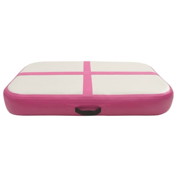 Colchão de ginástica insuflável c/ bomba 60x100x15 cm PVC rosa - Image 3