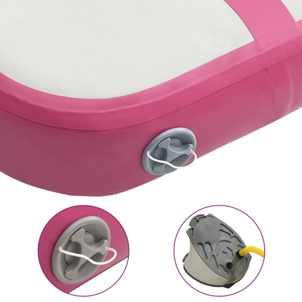 Colchão de ginástica insuflável c/ bomba 60x100x15 cm PVC rosa - Image 10