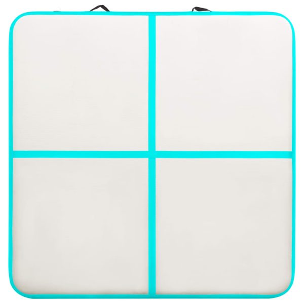 Colchão de ginástica insuflável c/ bomba 200x200x15cm PVC verde - Image 4