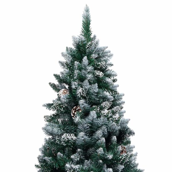 Árvore Natal artificial pré-iluminada c/ bolas e pinhas 240 cm - Image 2