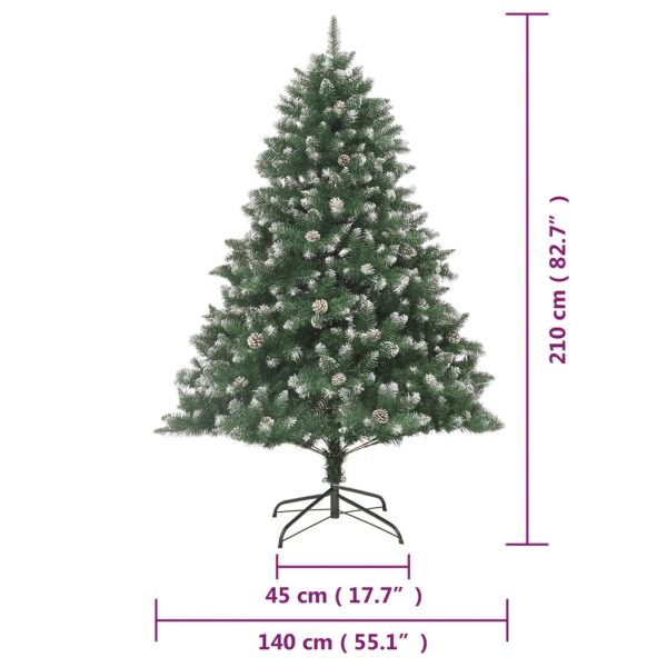 Árvore de Natal artificial com suporte 210 cm PVC - Image 9