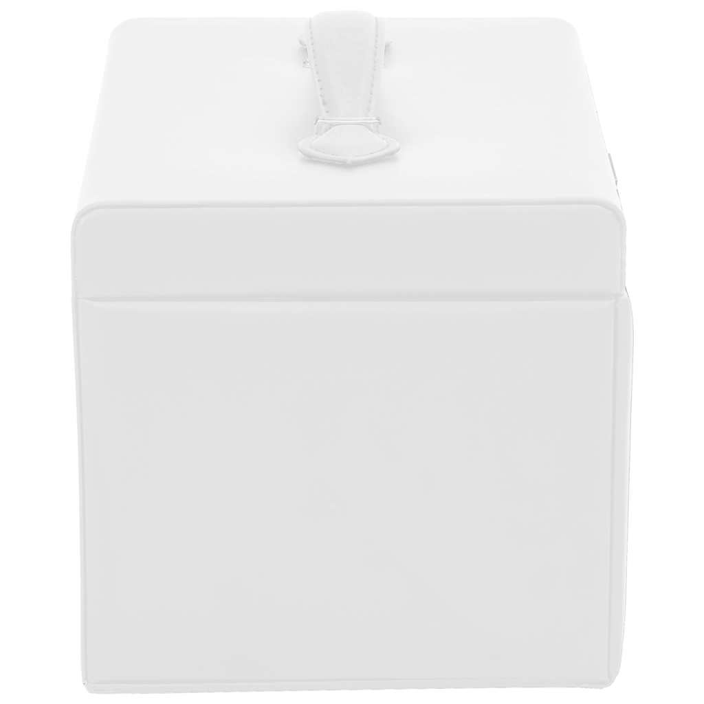 Caixa para jóias de 3 camadas com espelho com fechadura Branco - Image 5