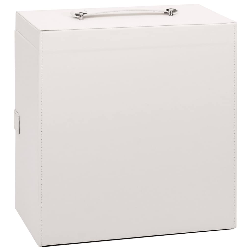 Caixa para jóias de 5 camadas com espelho com fechadura Branco - Image 7