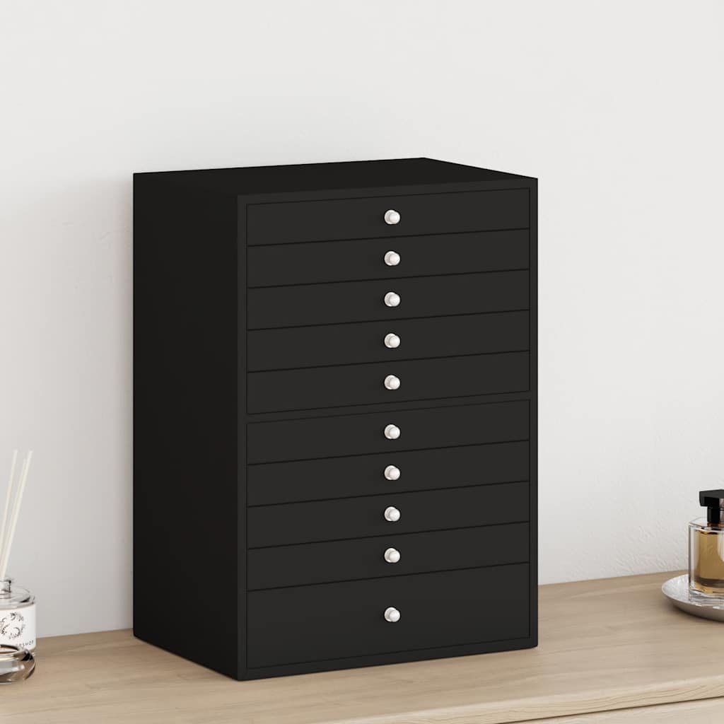 Caixa para jóias de 10 camadas com suportes para relógios Preto - Image 2