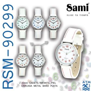 RELOJ SAMI CADETE - RED PU BLCO COST/NUM COLORES WR - C/ ESTUCHE EP385B