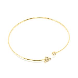 Pulseira RIGID CONEY #brilhante ouro 1 un