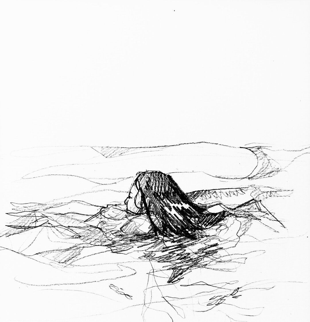 ilustración de una persona nadando en el mar