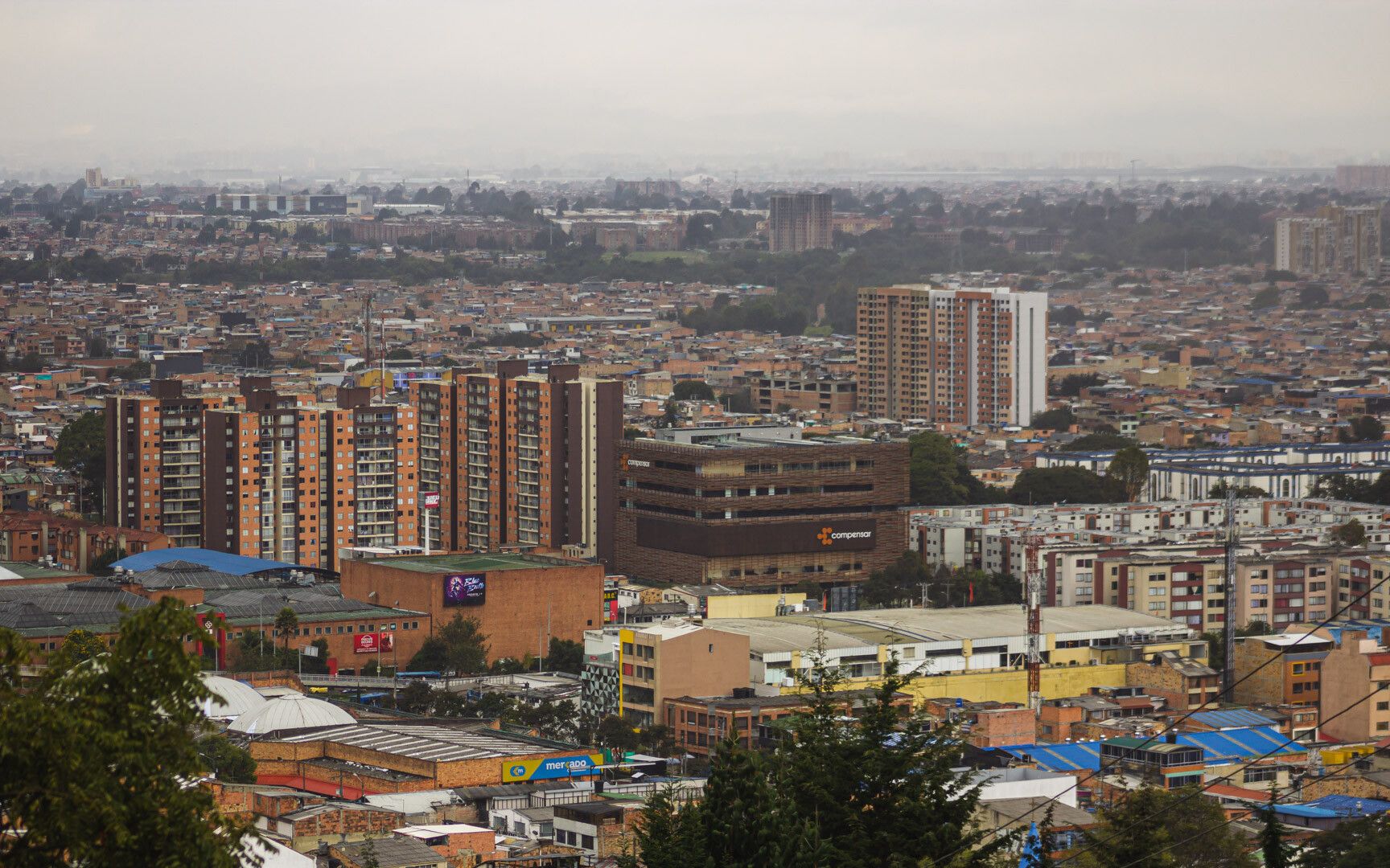 Vista panoramica desde la localidad de suba en la ciudad de Bogota, Colombia