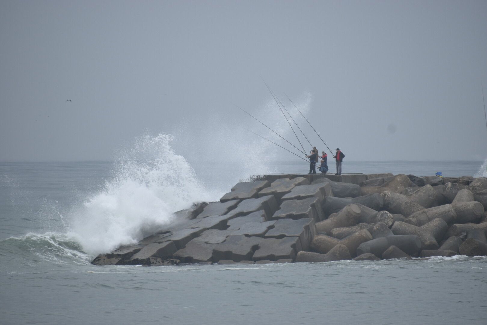 Pescadores en Espinho, Portugal