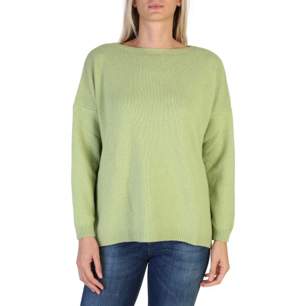 100% Cashmere Sweater DBT-FF7_E165-VERDE