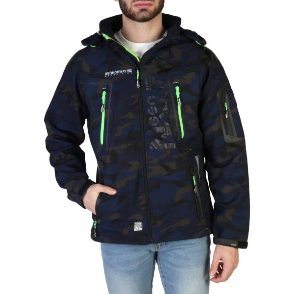 Geographical Norway Casacos Techno-camo_man_blue-green