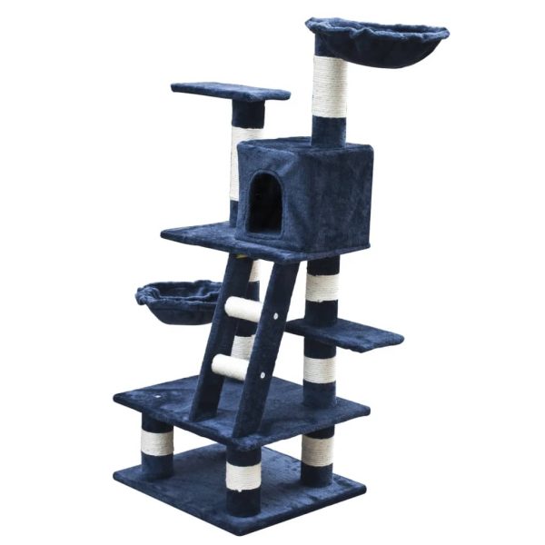 Arranhador para Gatos 122 cm / Azul de pelúcia - 277023