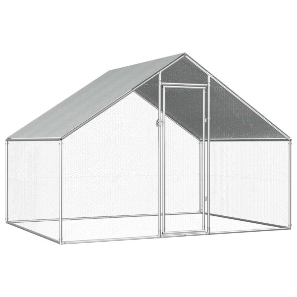 Galinheiro exterior em aço galvanizado 2,75x2x1,92 m - 218714