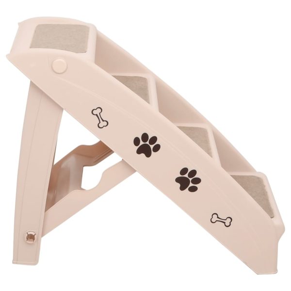 Escadas para cães dobráveis 62x40x49,5 cm cor creme - 210701 - Image 3