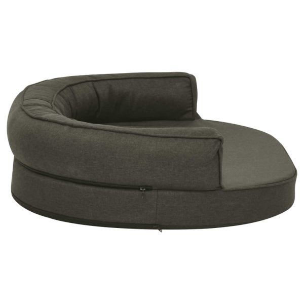 Cama p/ cães ergonómica 75x53cm aspeto linho cinzento-escuro - 279510 - Image 3