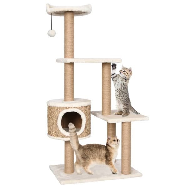 Árvore para gatos c/ postes arranhadores 123 cm erva marinha - 303082