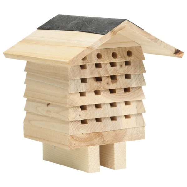 314814 vidaXL Bee Hotel Solid Firwood 22x20x20 cm - 308990